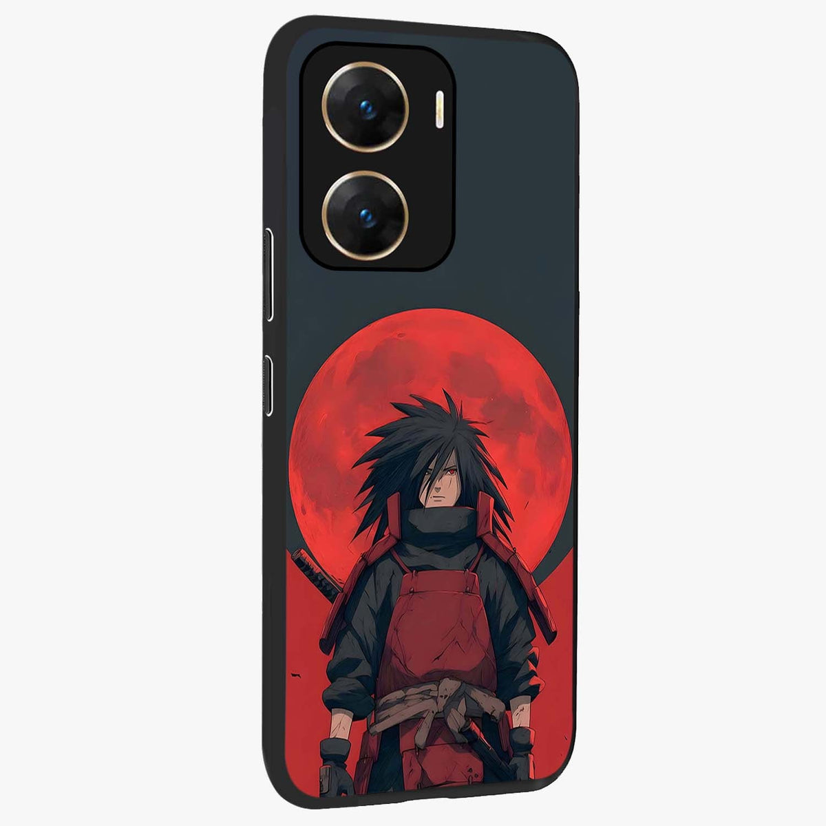 Crimson Moon Warlord Glass Case upright view showcasing powerful warlord artwork with dark celestial theme.