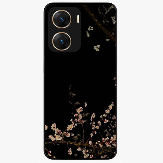 Petal Moon Light With Custom Name Glass Case showing flat back view with floral moonlight artwork and personalized name design.