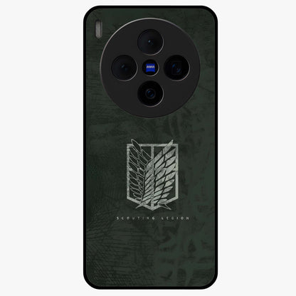 Wings Of Freedom Glass Case showing flat back view with symbolic wings artwork and glossy glass finish.