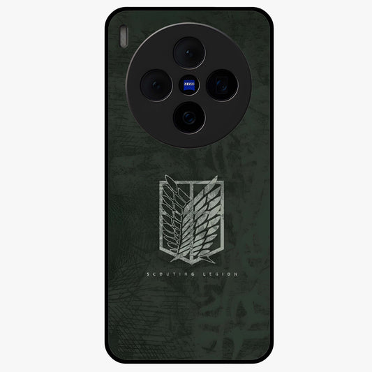 Wings Of Freedom Glass Case showing flat back view with symbolic wings artwork and glossy glass finish.