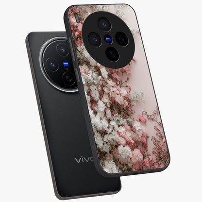 Blush Blossom Cloud Glass Case displayed in angled mockup highlighting soft cloud and blossom design with pastel aesthetic.