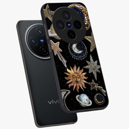 Celestial Gem Constellations Glass Case displayed in angled mockup highlighting gemstone inspired constellation design.