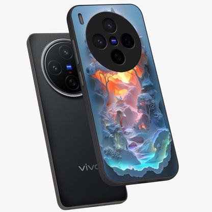 Glow Forest Portal Glass Case displayed in angled mockup highlighting mystical forest design with magical glowing aesthetic.