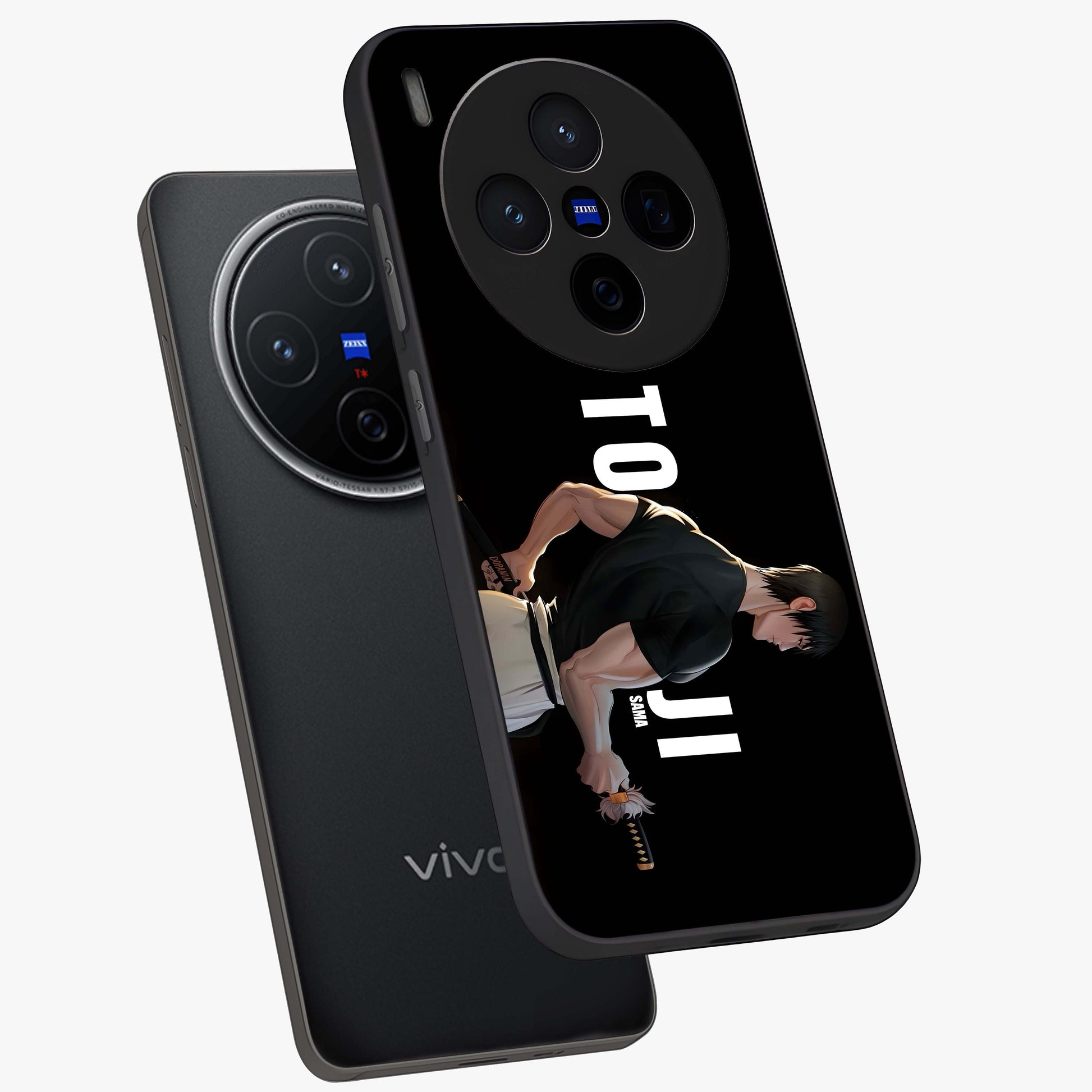 Midnight Blade Resolve Glass Case displayed in angled mockup highlighting powerful blade illustration with dramatic dark aesthetic.