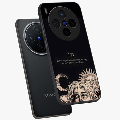 Mystic Victory Aura Glass Case displayed in angled mockup highlighting energetic aura design with bold mystical aesthetic.