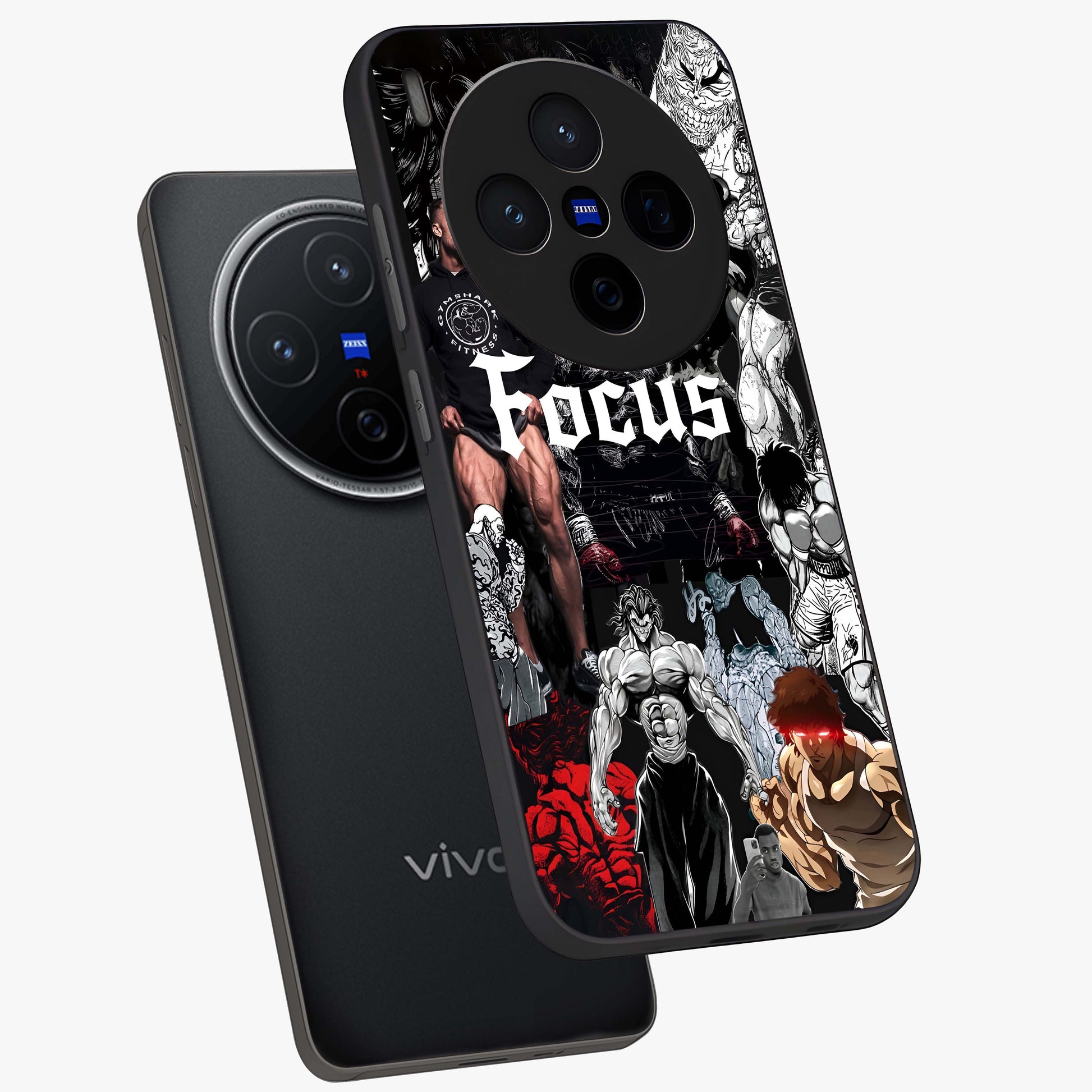 Relentless Power Focus Glass Case displayed in angled mockup highlighting bold statement design with modern aesthetic style.