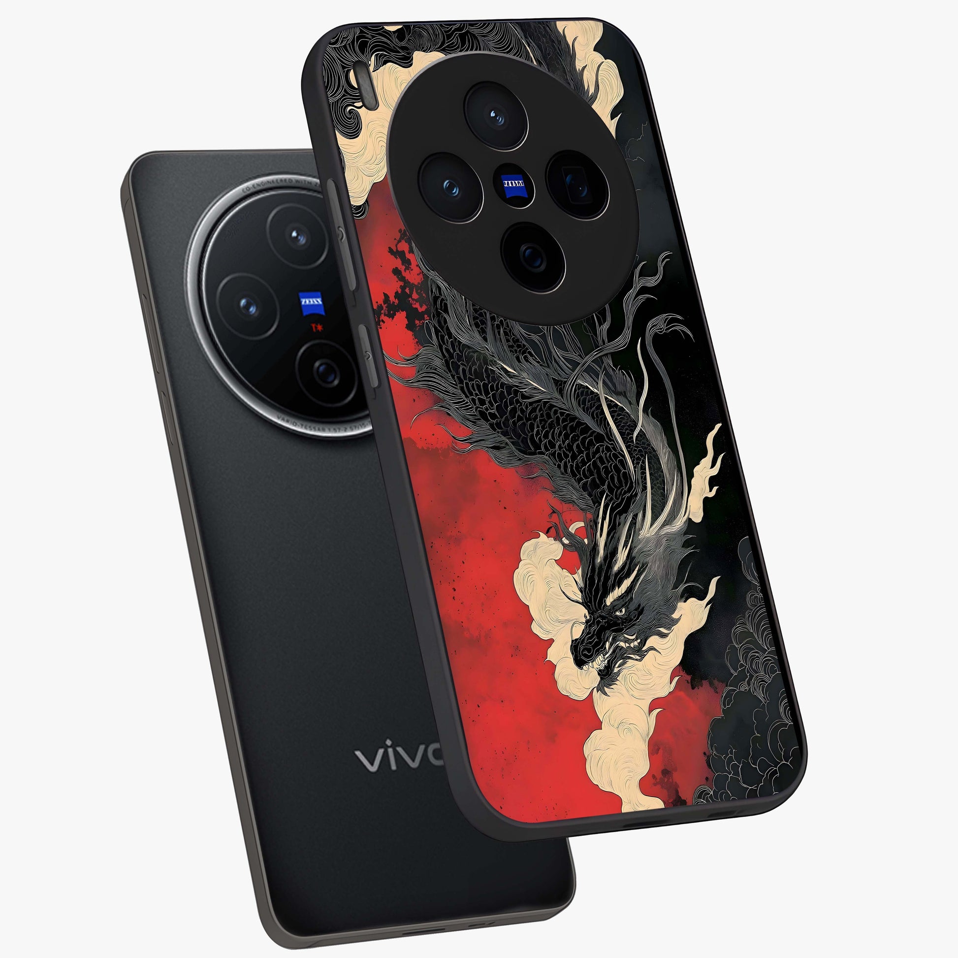 Shadow Dragon Fury Glass Case displayed in angled mockup highlighting powerful dragon illustration with dark fantasy aesthetic.