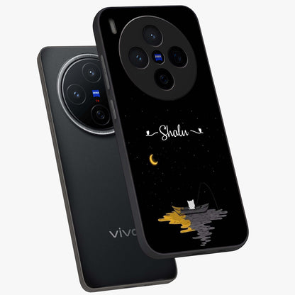 Silent Night Row Glass Case displayed in angled mockup highlighting peaceful evening design with dreamy night aesthetic.