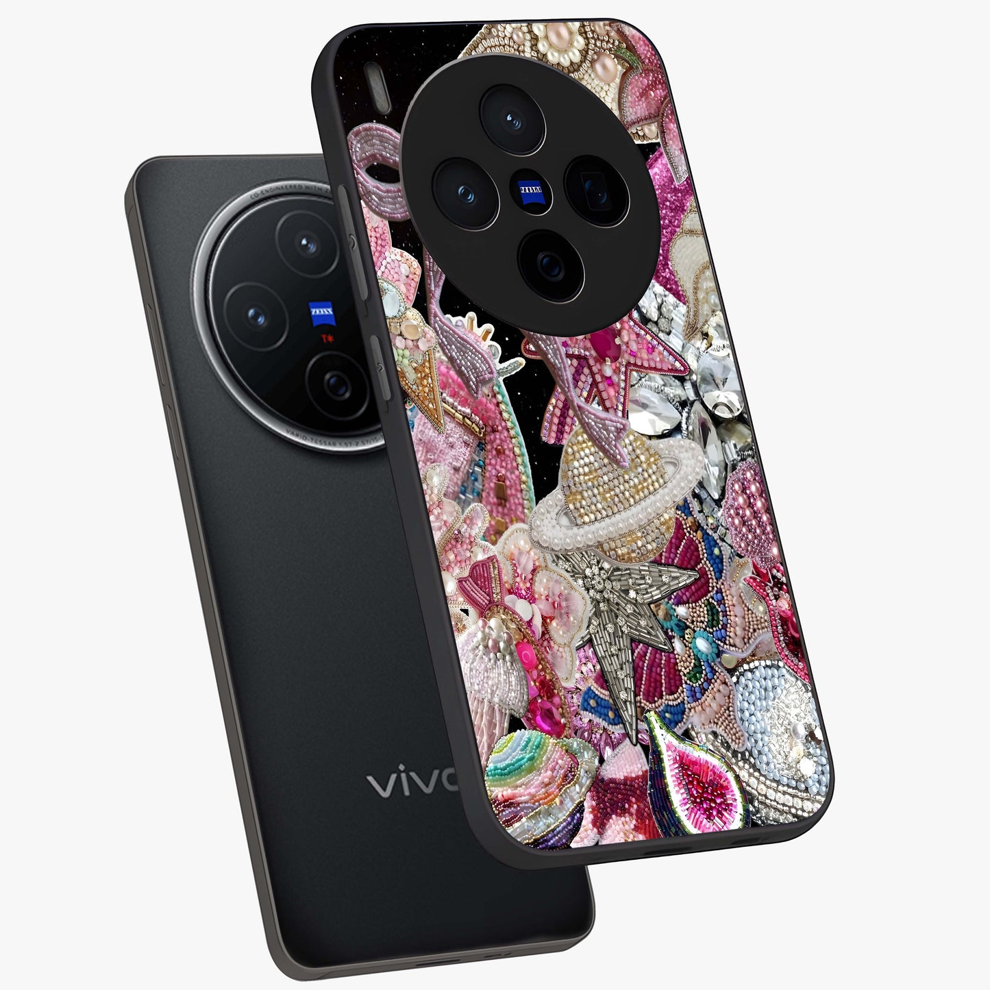 Starlit Jewel Dream Glass Case displayed in angled mockup highlighting glowing celestial jewel design with dreamy aesthetic.