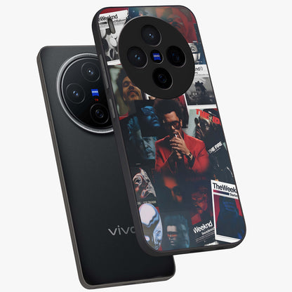 The Weeknd Glass Case displayed in angled mockup highlighting stylish pop culture inspired design with modern aesthetic.