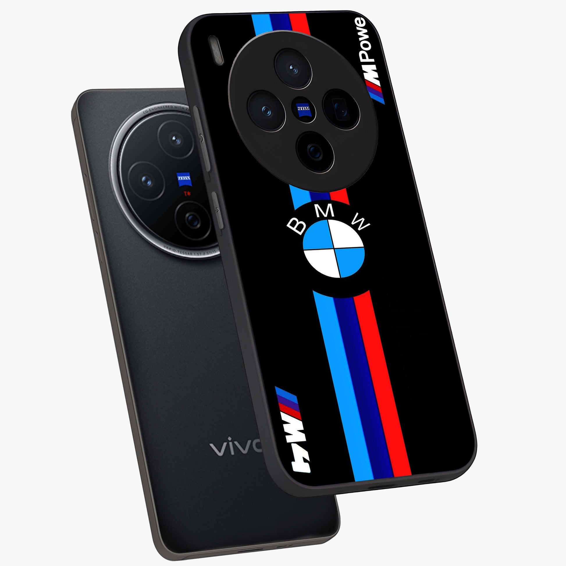 Turbo BMW Beast Glass Case displayed in angled mockup highlighting sleek racing car design with bold automotive aesthetic.