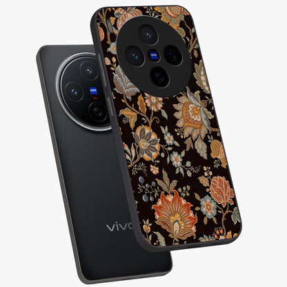 Vintage Floral Dream Glass Case displayed in angled mockup highlighting elegant vintage flower design with soft aesthetic style.