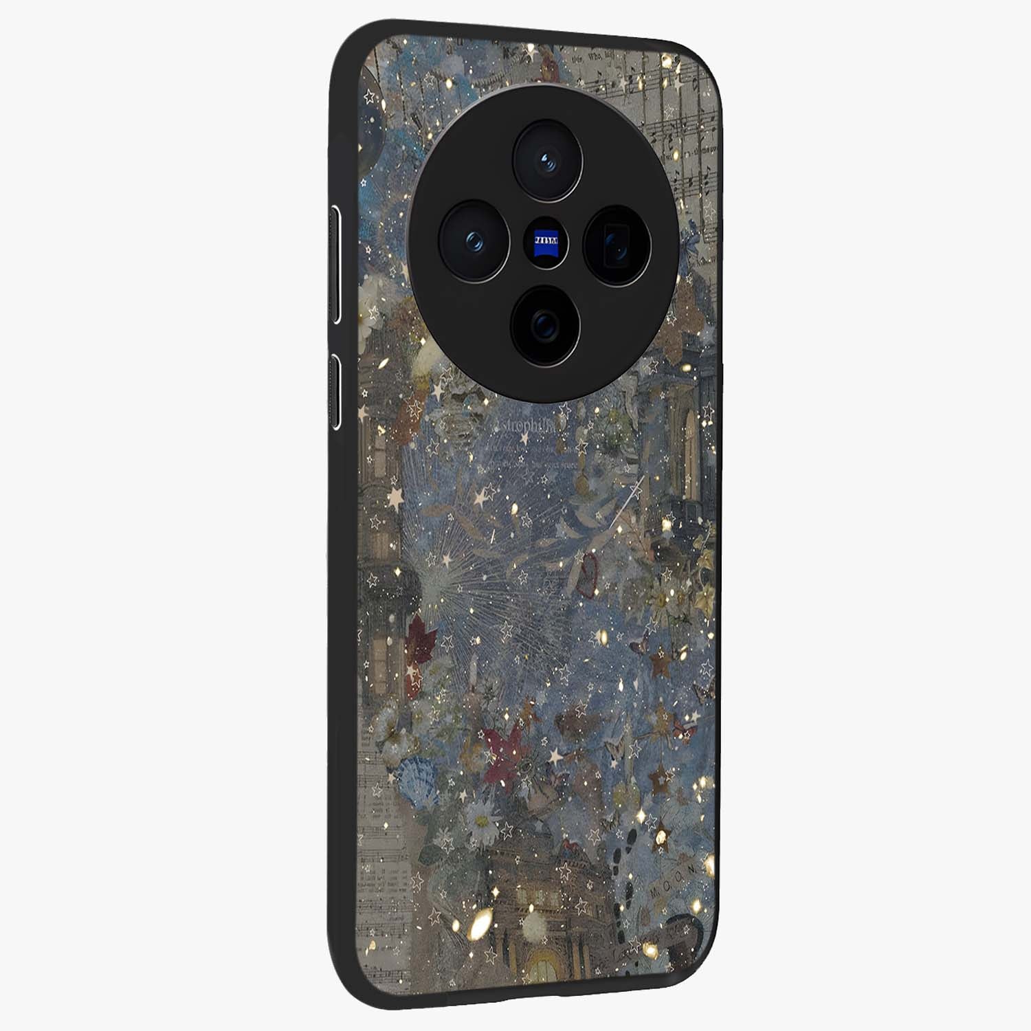 Aesthetic Astrolophia Glass Case upright view showcasing soft aesthetic theme with stylish modern look.