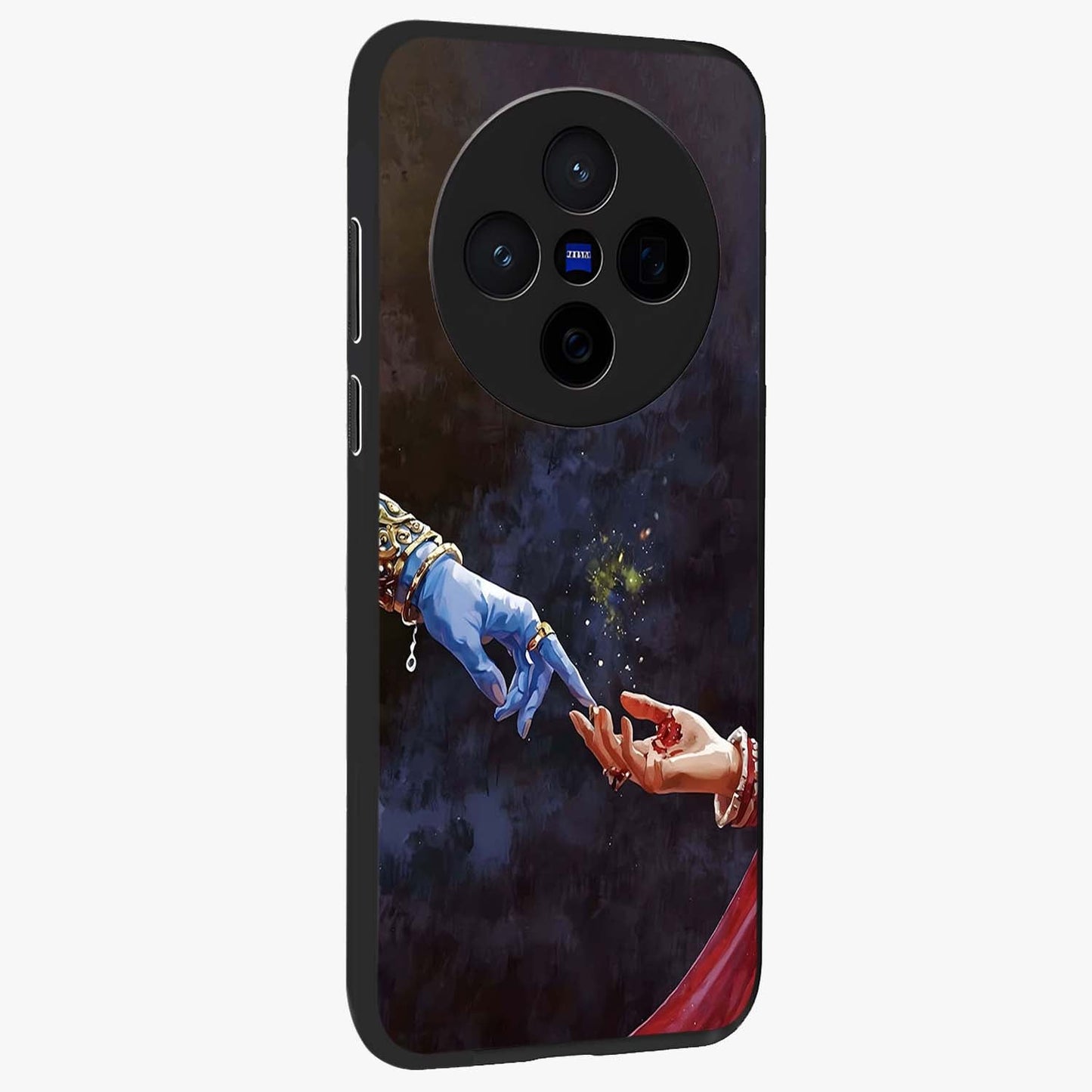 Divine Touch Eternal Glass Case upright view showcasing peaceful spiritual artwork with eternal divine theme.