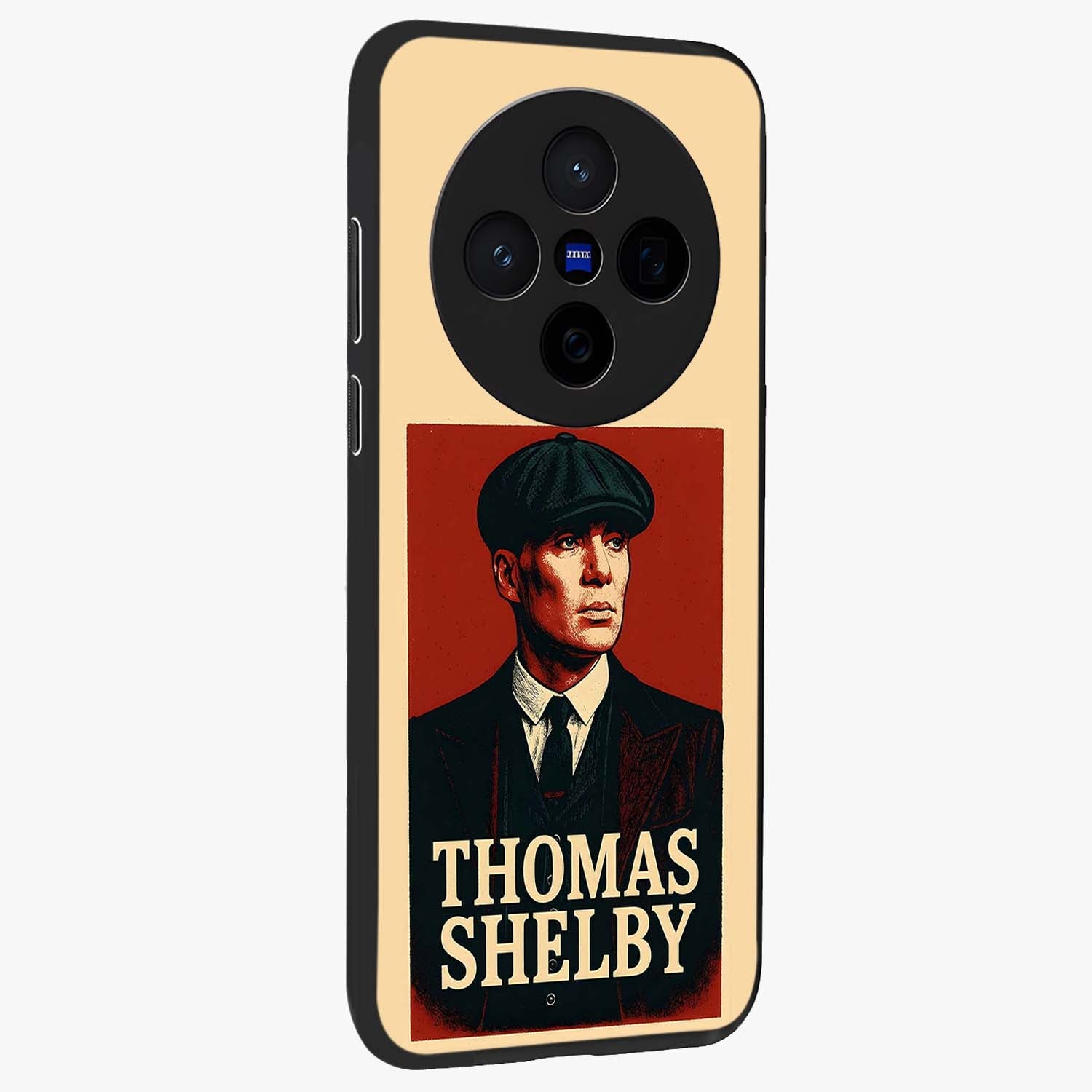 Vintage Mafia Authority Glass Case upright view showcasing dramatic vintage artwork with iconic authority theme.