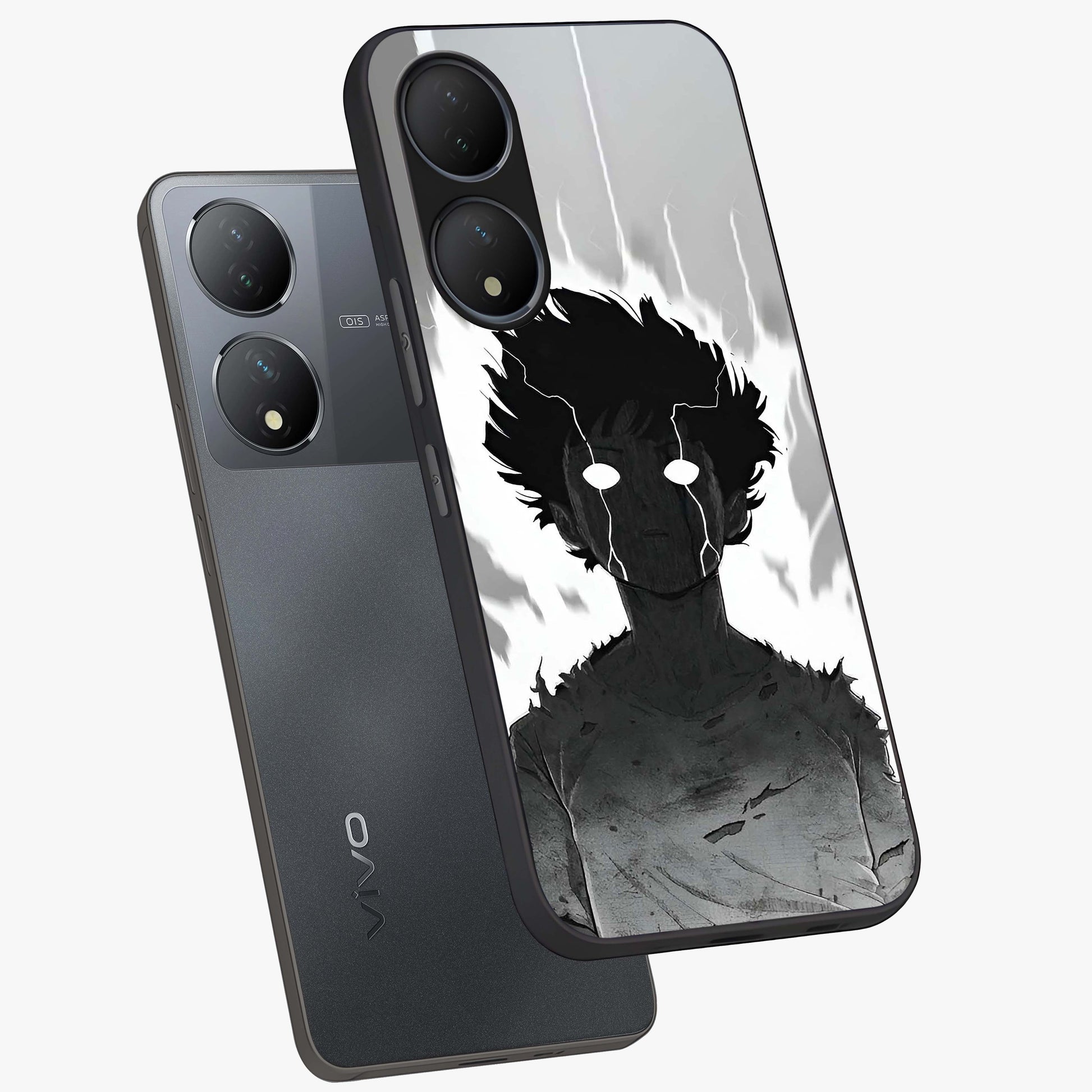 Awakened Inner Rage Glass Case displayed in angled mockup highlighting powerful graphic design and bold artistic theme.