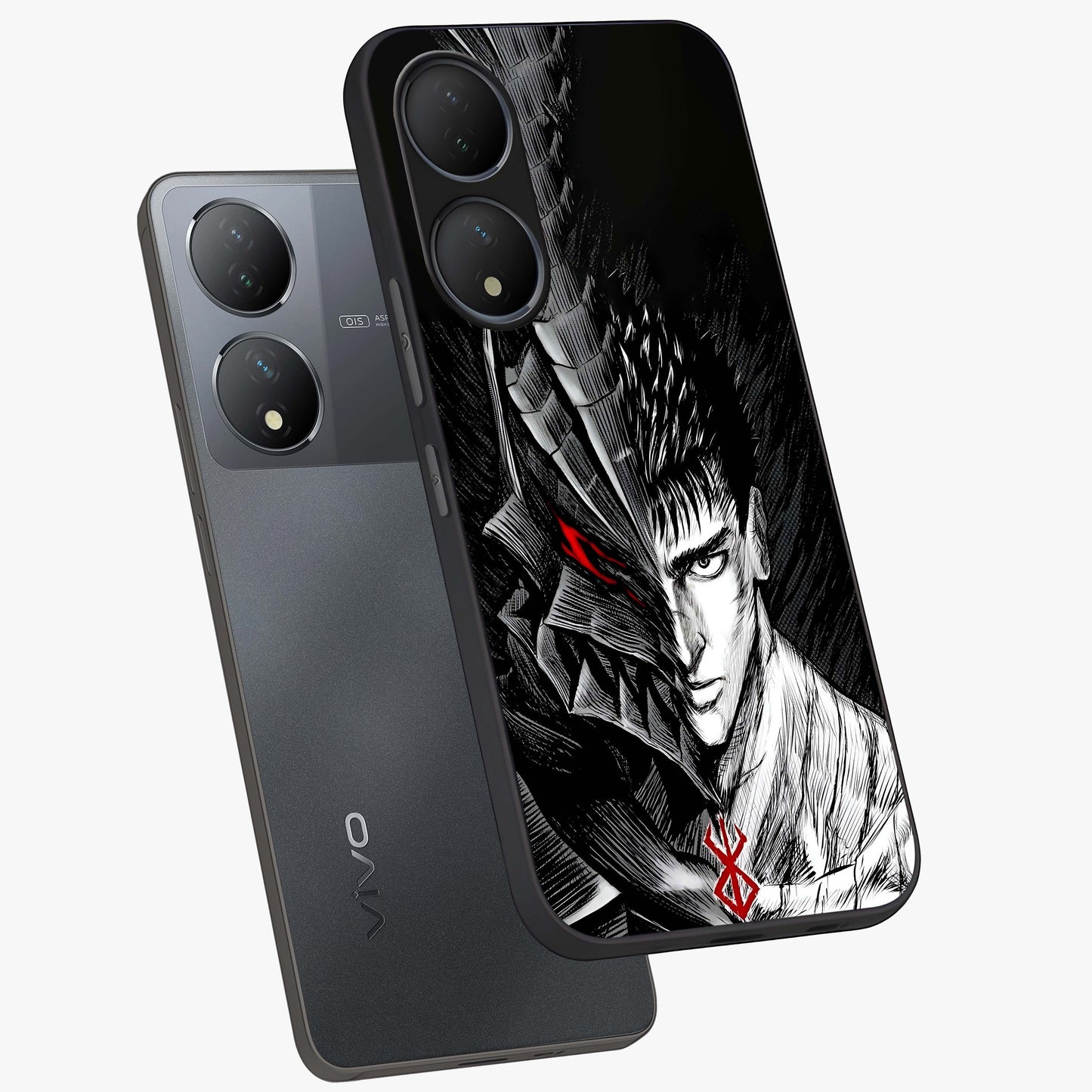 Berserker Blood Oath Glass Case displayed in angled mockup highlighting dark fantasy graphic design and powerful theme.
