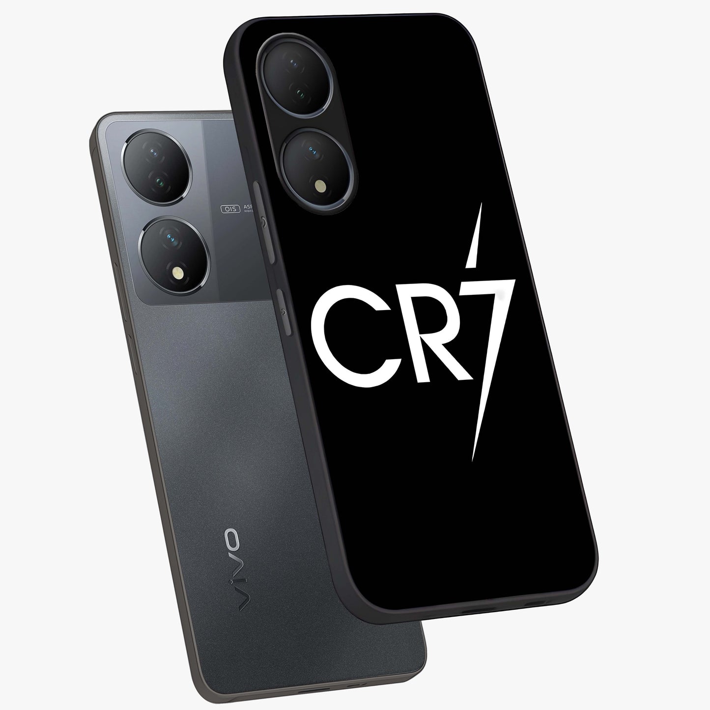 Cr7 Elite Strike Glass Case displayed in angled mockup highlighting powerful sports graphic with bold athletic theme.