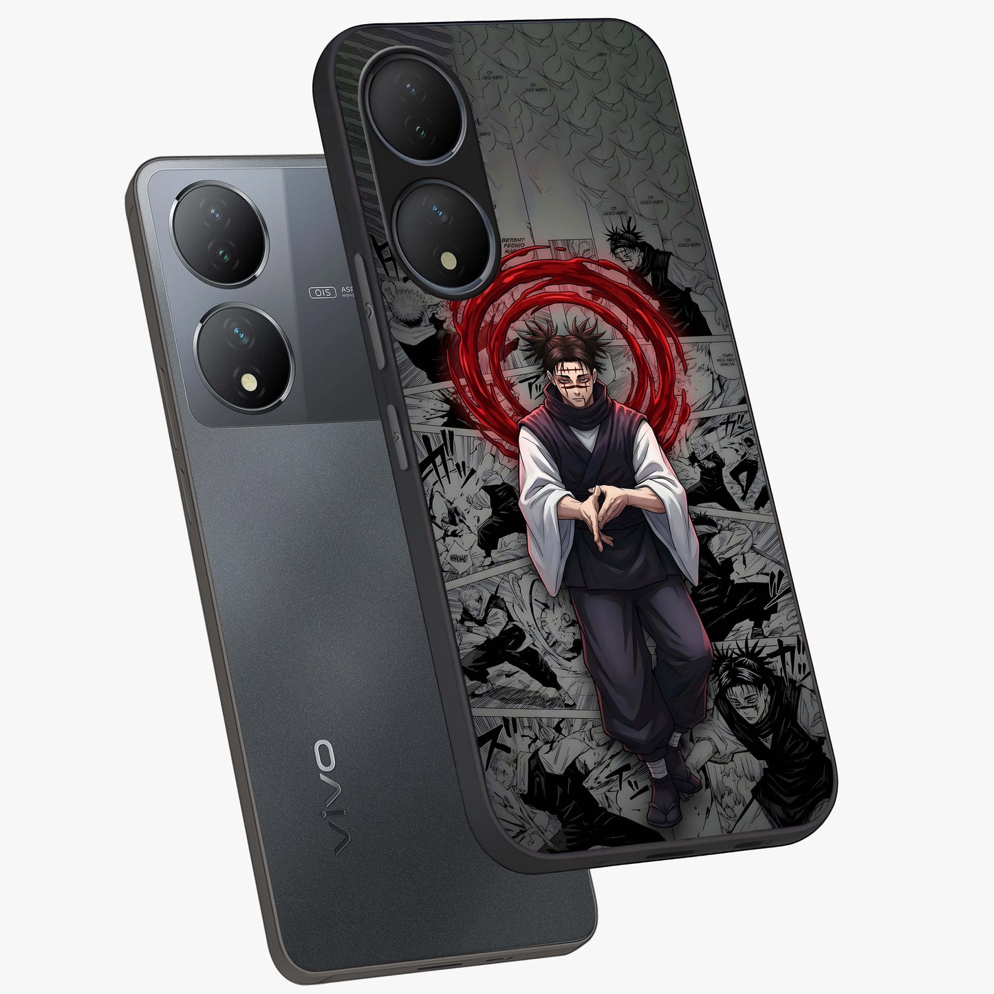 Cursed Ritual Ascension Glass Case displayed in angled mockup highlighting mystical ritual illustration with supernatural aesthetic.