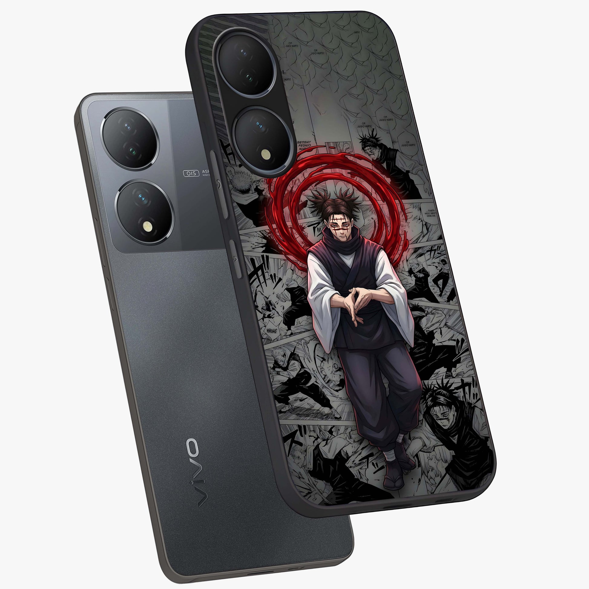 Cursed Ritual Ascension Glass Case displayed in angled mockup highlighting mystical ritual illustration with supernatural aesthetic.