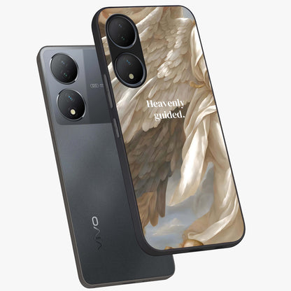 Divine Winged Grace Glass Case displayed in angled mockup highlighting graceful wing design with divine aesthetic style.