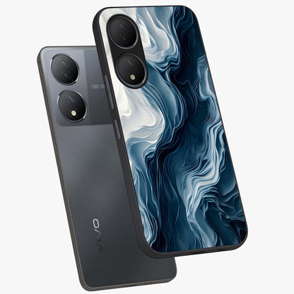 Ethereal Paper Marble Glass Case displayed in angled mockup highlighting elegant marble pattern with modern aesthetic style.