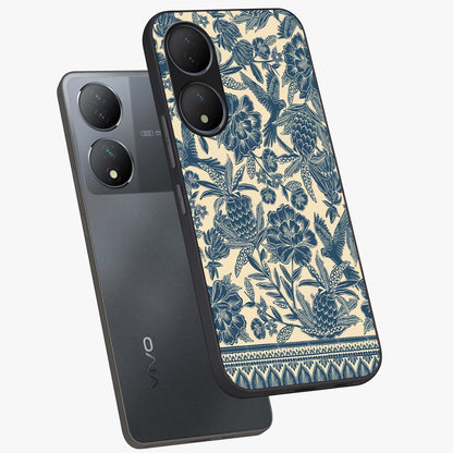 Heirloom Wild Bloom Glass Case displayed in angled mockup highlighting botanical bloom design with classic aesthetic style.
