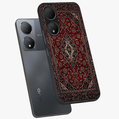 Heritage Carpet Royale Glass Case displayed in angled mockup highlighting intricate royal carpet design with heritage aesthetic.