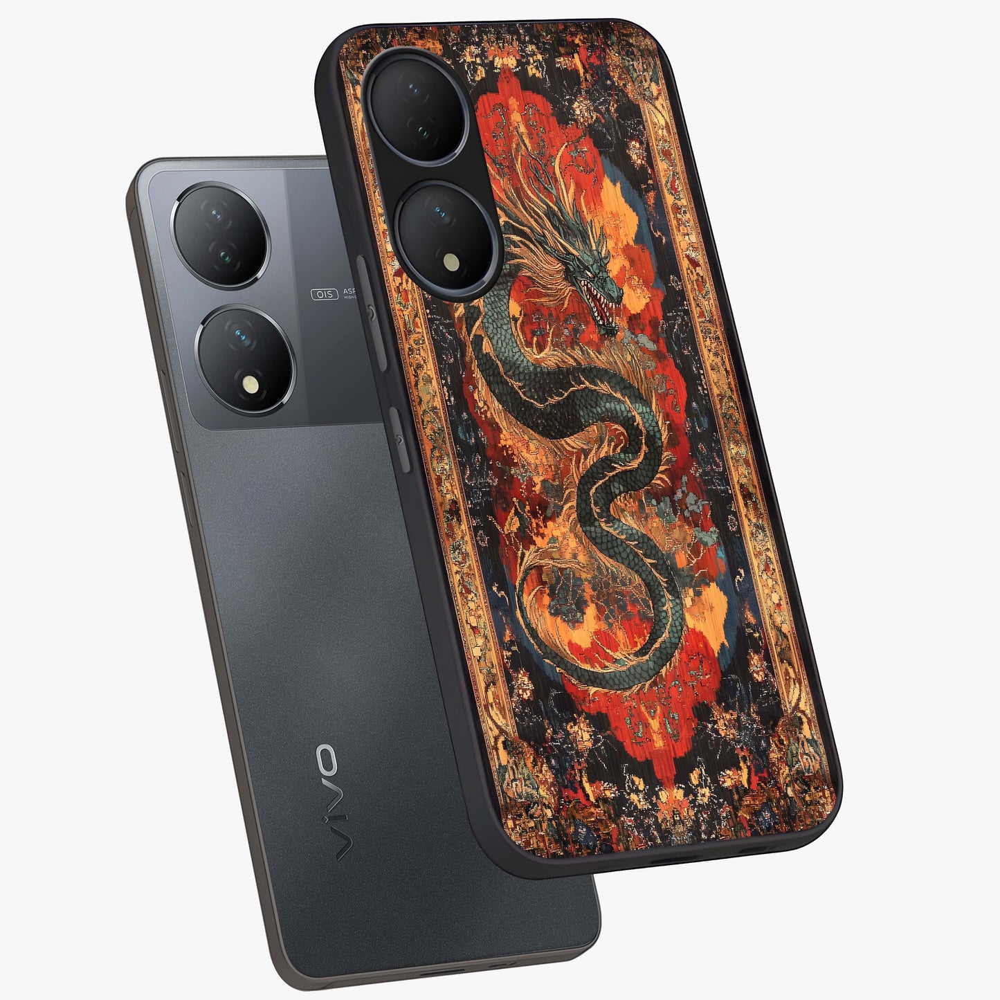 Inferno Dragon Soul Glass Case displayed in angled mockup highlighting powerful dragon illustration with inferno aesthetic.