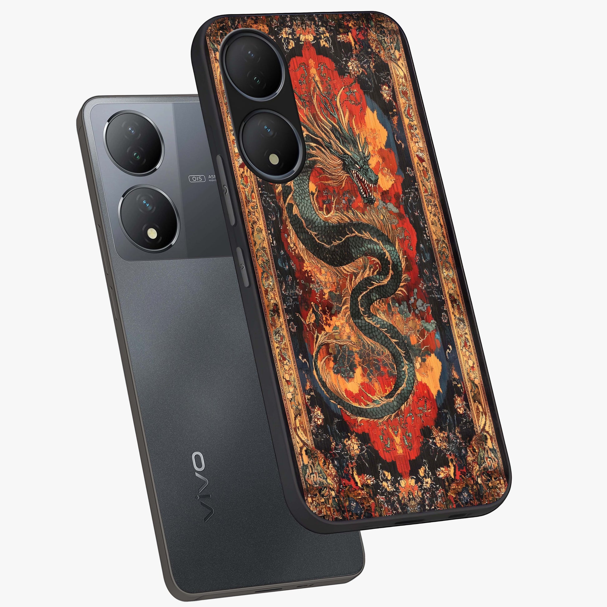 Inferno Dragon Soul Glass Case displayed in angled mockup highlighting powerful dragon illustration with inferno aesthetic.
