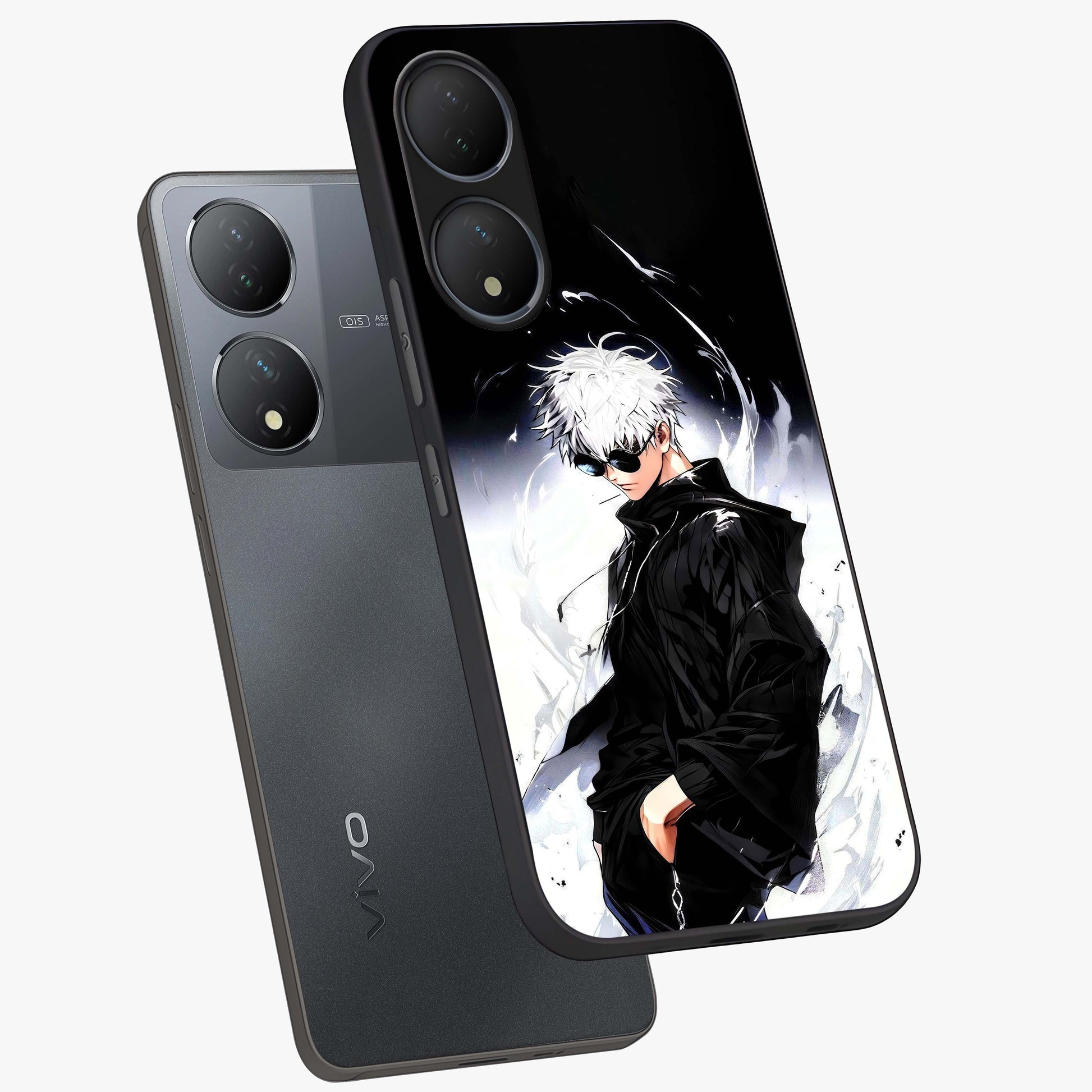 Limitless Shadow King Glass Case displayed in angled mockup highlighting dramatic dark hero design with intense aesthetic.