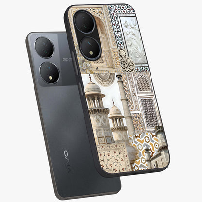 Mughal Marble Legacy Glass Case displayed in angled mockup highlighting elegant heritage marble artwork with royal aesthetic.