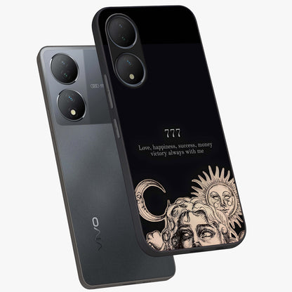 Mystic Victory Aura Glass Case displayed in angled mockup highlighting energetic aura design with bold mystical aesthetic.