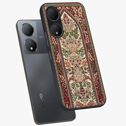 Persian Inspired Glass Case displayed in angled mockup highlighting intricate traditional design with elegant cultural aesthetic.