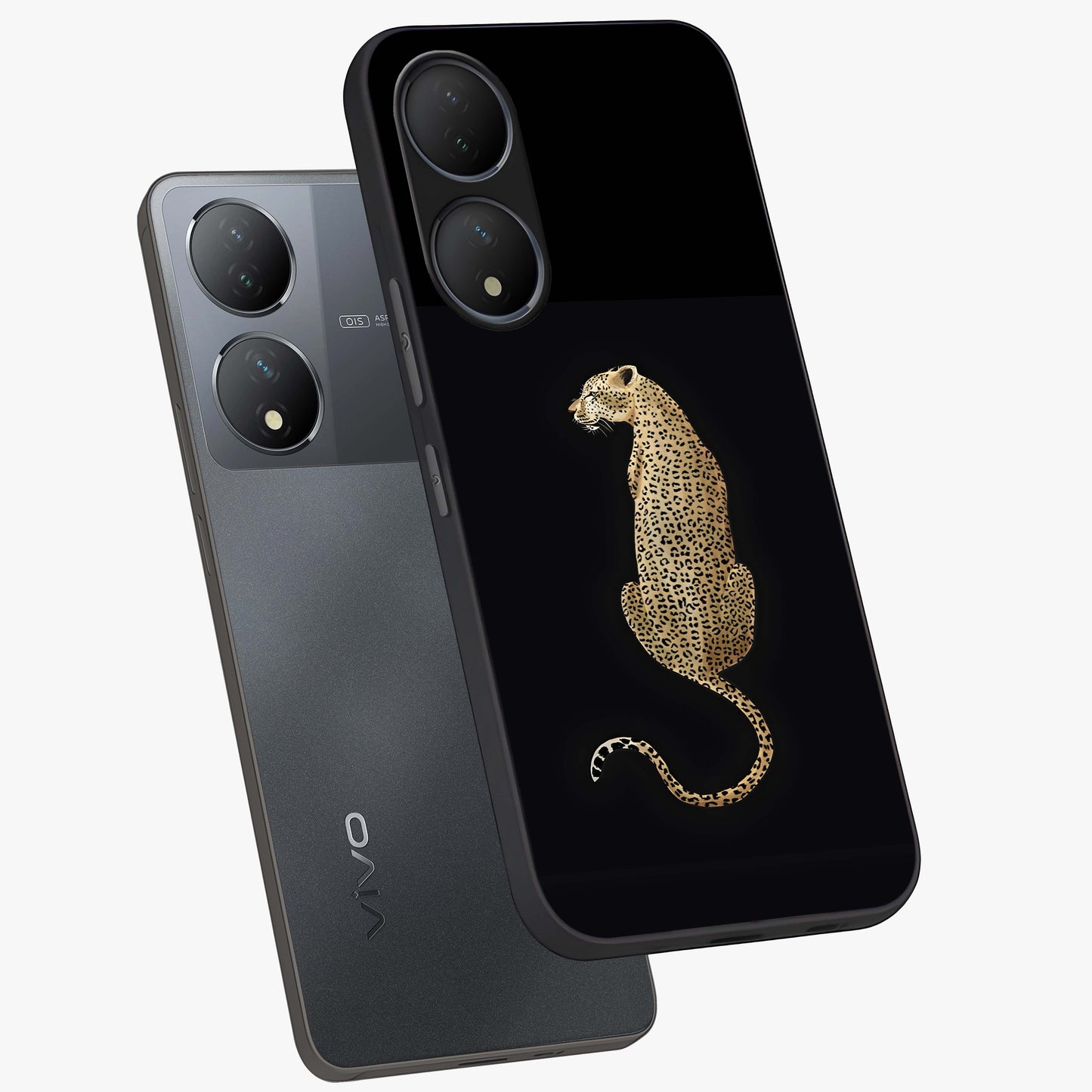 Regal Leopard Glass Case displayed in angled mockup highlighting powerful animal illustration with stylish wild aesthetic.