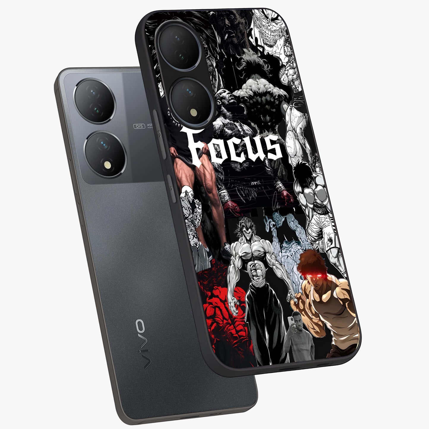 Relentless Power Focus Glass Case displayed in angled mockup highlighting bold statement design with modern aesthetic style.