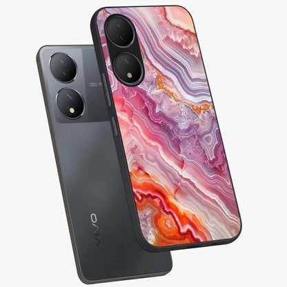 Rose Quartz Marble Glass Case displayed in angled mockup highlighting elegant marble pattern with soft aesthetic style.