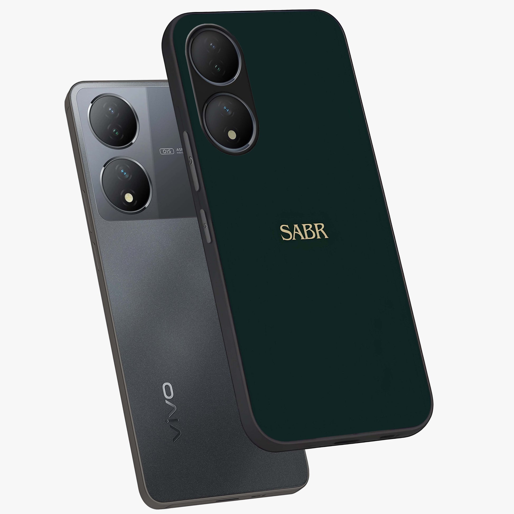 Sabr Minimal Patience Glass Case displayed in angled mockup highlighting simple inspirational design with clean aesthetic style.