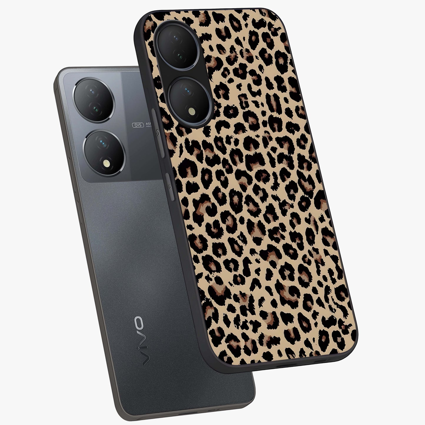 Savage Chic Pattern Glass Case displayed in angled mockup highlighting bold fashion inspired design with chic aesthetic.