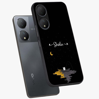 Silent Night Row Glass Case displayed in angled mockup highlighting peaceful evening design with dreamy night aesthetic.
