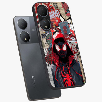 Spider Collage Street Glass Case displayed in angled mockup highlighting dynamic street style collage design with comic aesthetic.