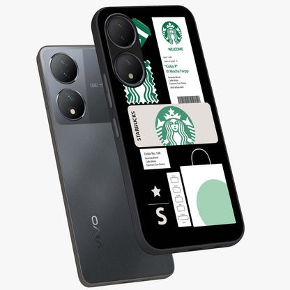 Starbucks Mocha Glass Case displayed in angled mockup highlighting stylish mocha themed design with cozy café aesthetic.