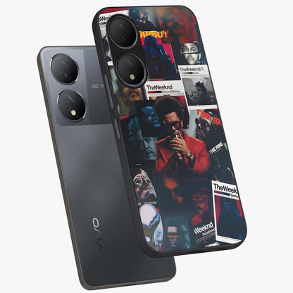 The Weeknd Glass Case displayed in angled mockup highlighting stylish pop culture inspired design with modern aesthetic.