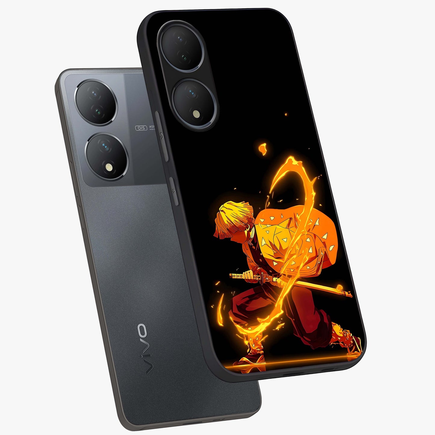 Thunder Flame Execution Glass Case displayed in angled mockup highlighting dramatic fire themed design with intense fantasy aesthetic.