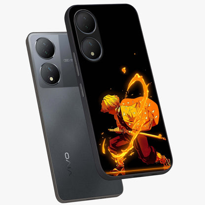 Thunder Flame Execution Glass Case displayed in angled mockup highlighting dramatic fire themed design with intense fantasy aesthetic.