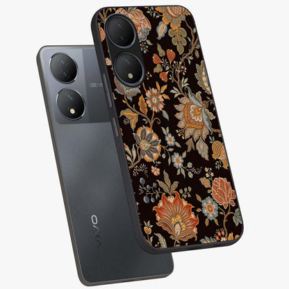 Vintage Floral Dream Glass Case displayed in angled mockup highlighting elegant vintage flower design with soft aesthetic style.