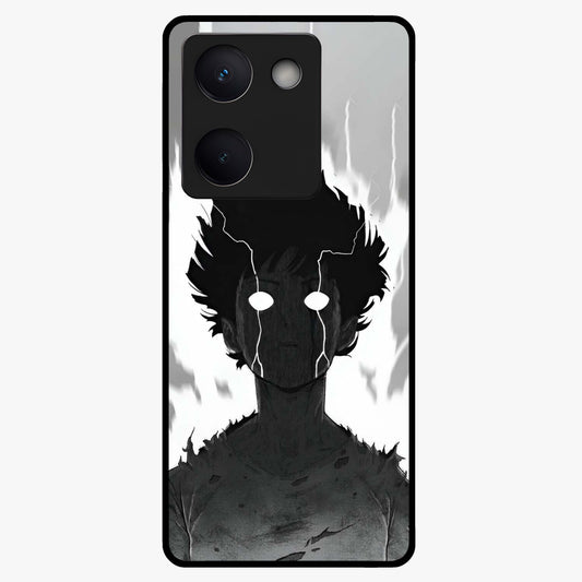 Awakened Inner Rage Glass Case showing flat back view with intense artistic artwork and glossy glass finish.
