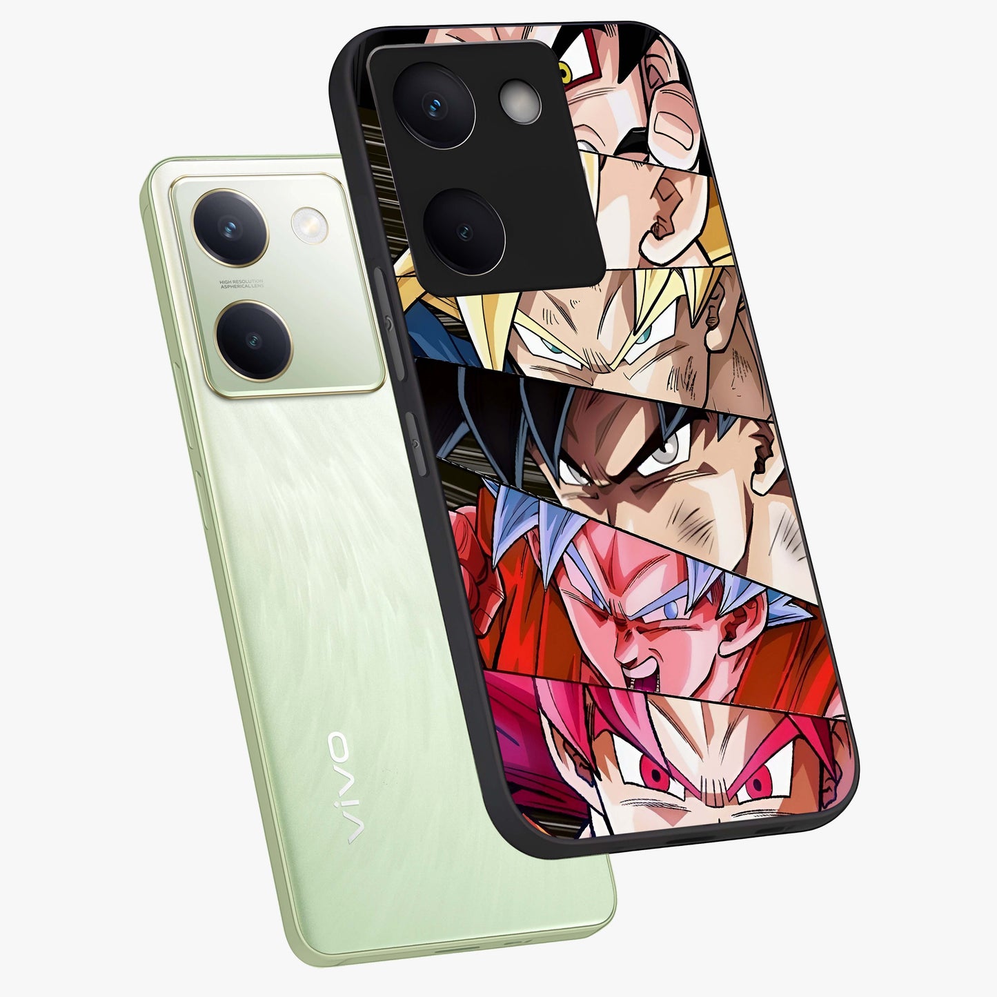 Anime Character Glass Case displayed in angled mockup highlighting colorful anime character illustration.