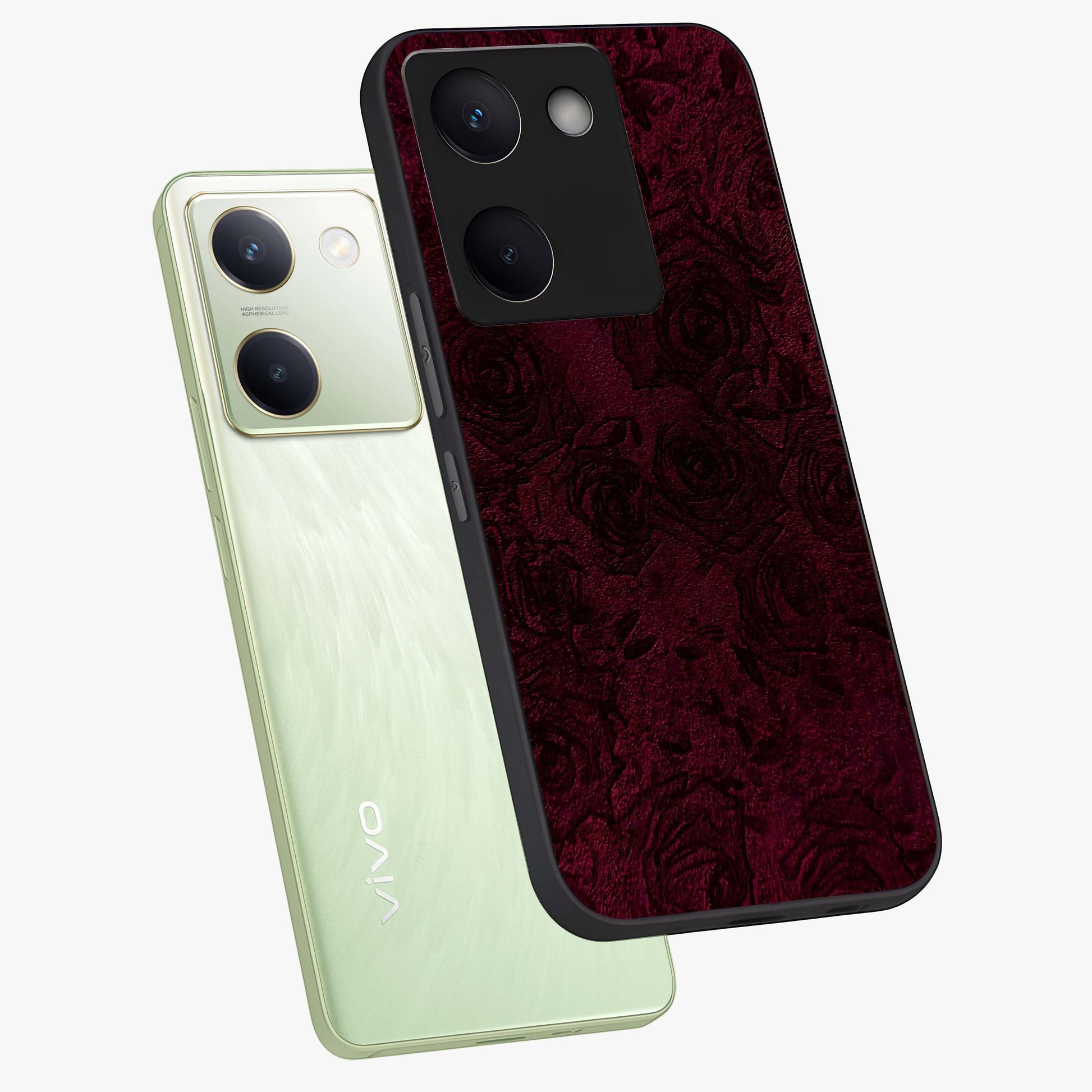 Crimson Fade Flow Glass Case displayed in angled mockup highlighting smooth gradient design with modern aesthetic style.