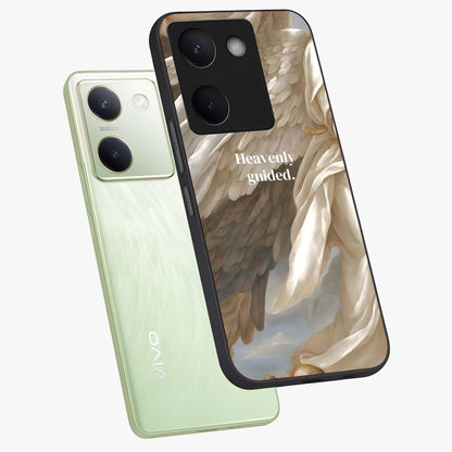 Divine Winged Grace Glass Case displayed in angled mockup highlighting graceful wing design with divine aesthetic style.